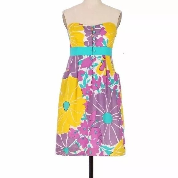 Anthropologie Dresses & Skirts - Anthropologie Late Bloomer Strapless A-line Twee Sundress Women's SZ 14